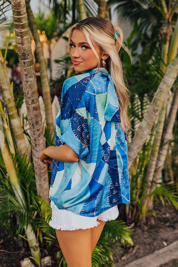 Date Night In Venice Shift Top in Royal Blue