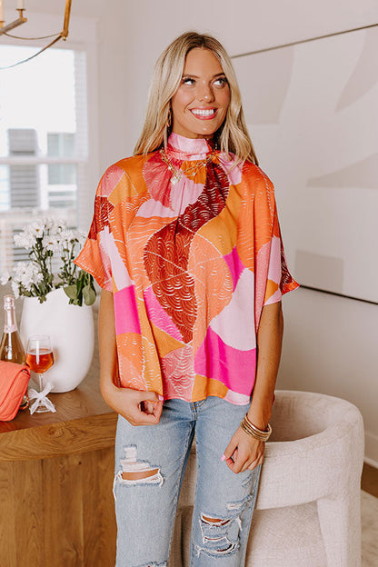 Date Night In Venice Shift Top in Orange