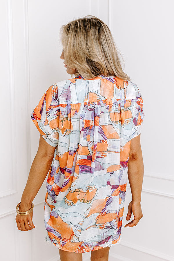Retreat Yourself Button Up in Orange