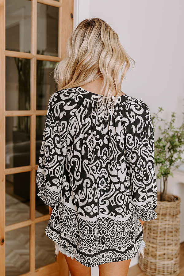Santorini Season Shift Top in Black