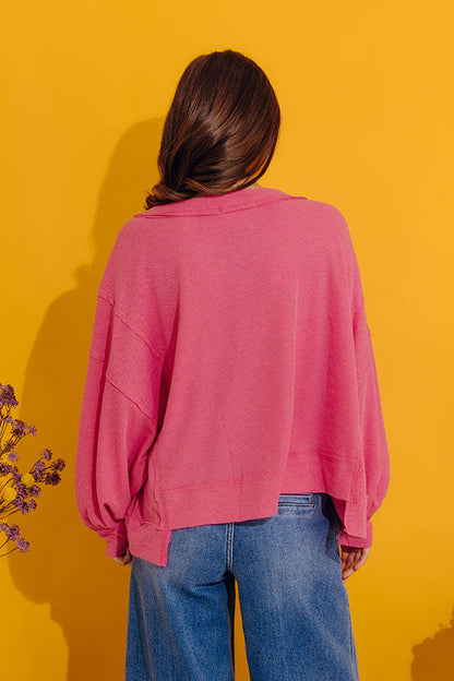 Springtime Sips Waffle Knit Top