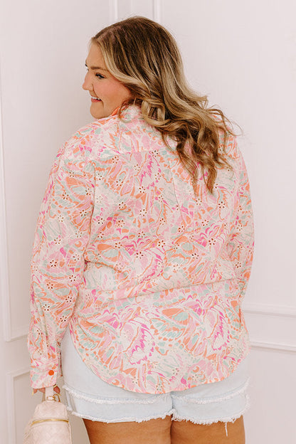 Summer Mirage Eyelet Button Up Curves