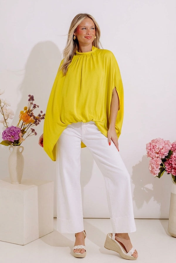With You Always Shift Top In Chartreuse