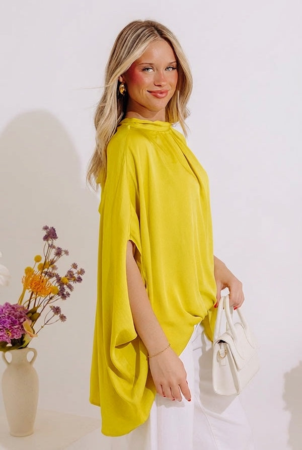 With You Always Shift Top In Chartreuse