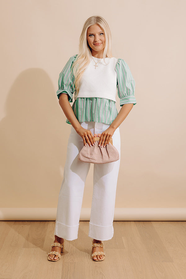 Gather The Courage Top In Ocean Wave