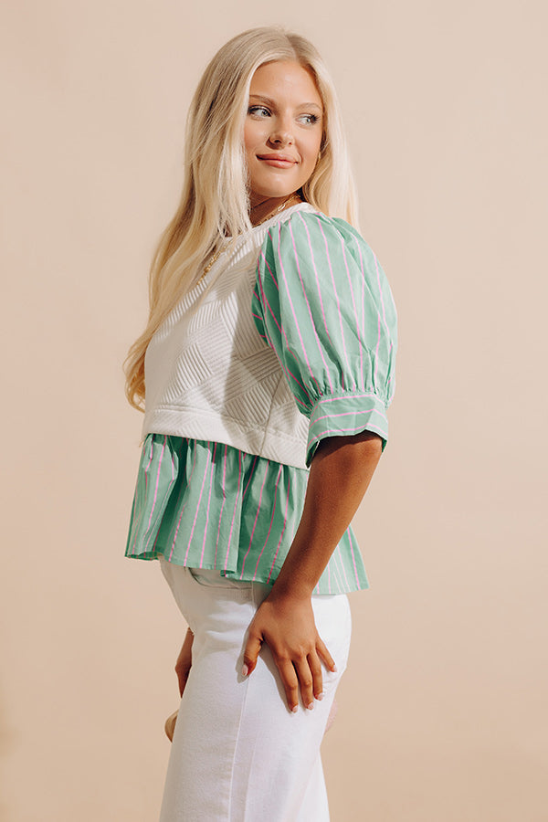 Gather The Courage Top In Ocean Wave