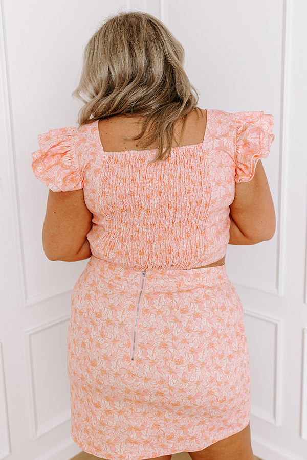 Bora Bora Trip Floral Crop Top Curves