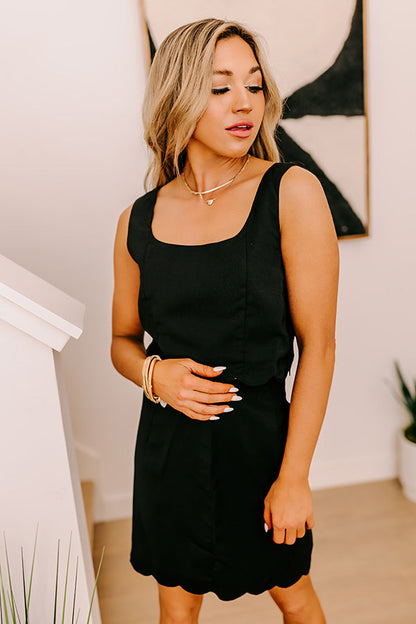 Girls Night Out Crop Top in Black