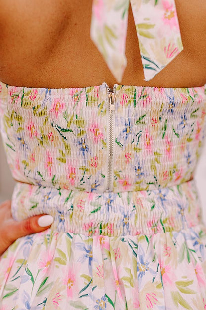 Botanical Bliss Halter Crop Top