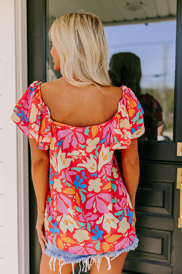 Happy Days Floral Shift Top