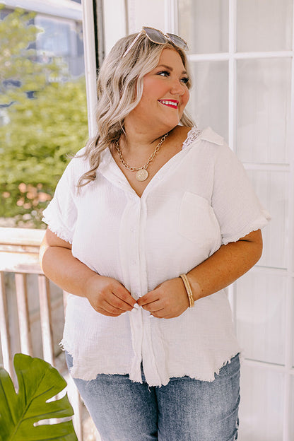Seaside Smiles Button Up in White
