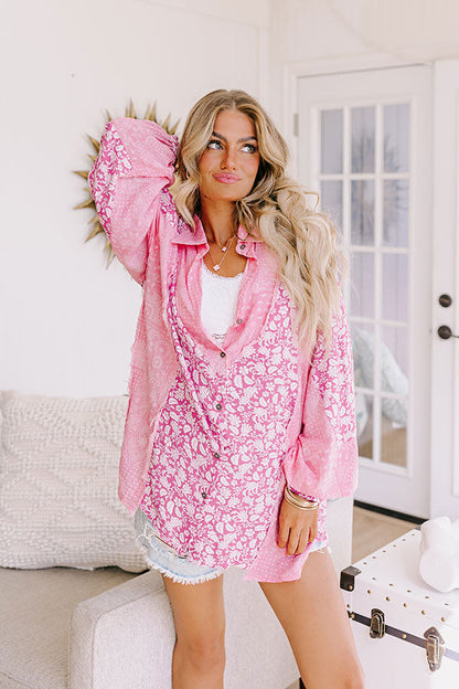 Tucson Brunch Button Up in Pink