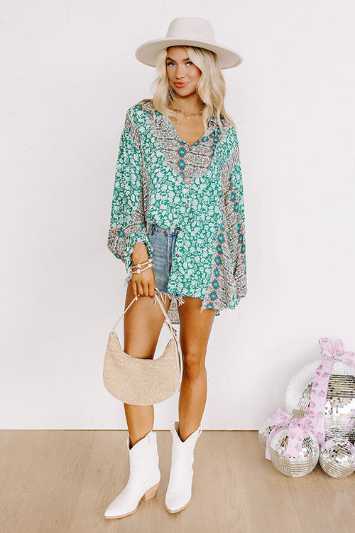 Tucson Brunch Button Up in Green