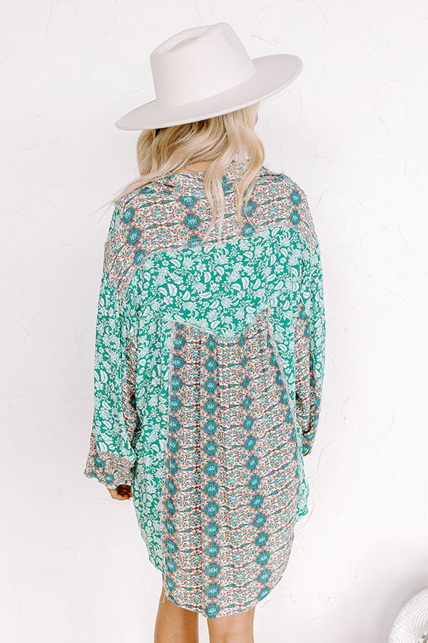 Tucson Brunch Button Up in Green