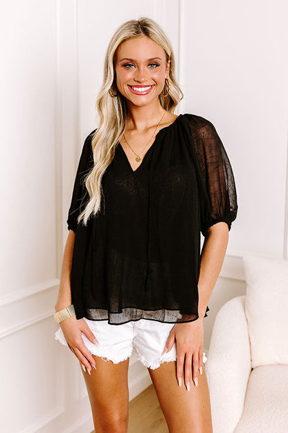 Midtown Moment Chiffon Shift Top