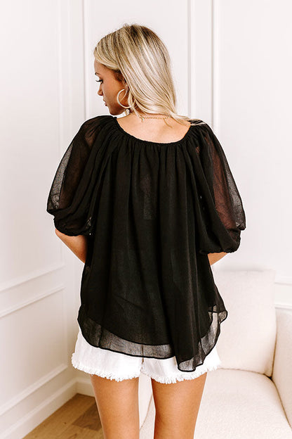 Midtown Moment Chiffon Shift Top