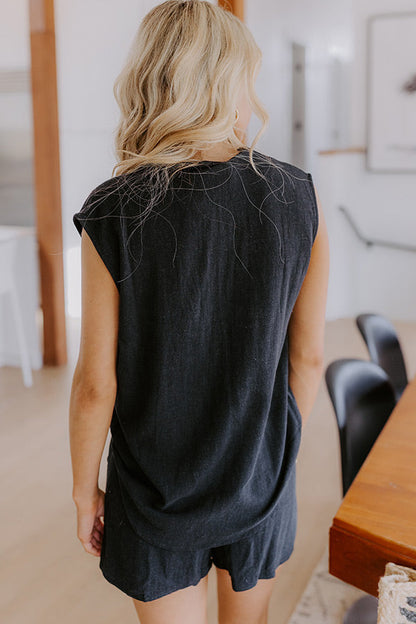 Perfect Match Linen-Blend Button Up