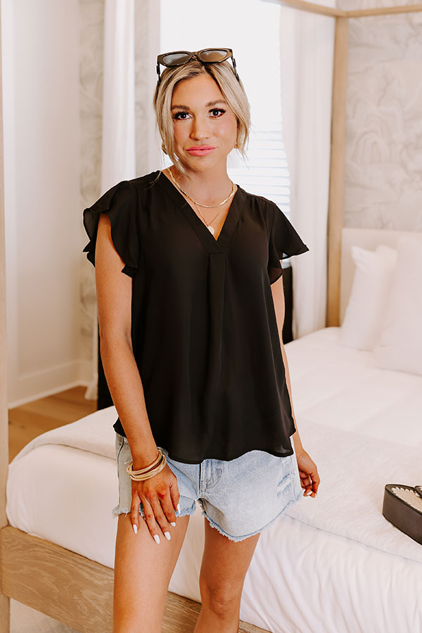 Martini Meetup Shift Top in Black