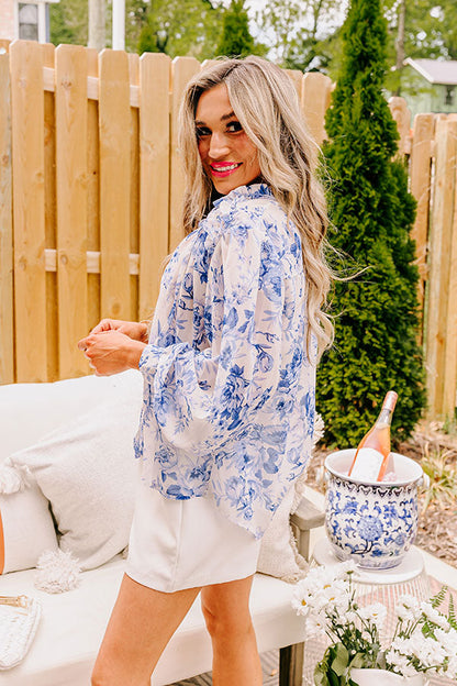English Tea Garden Floral Shift Top