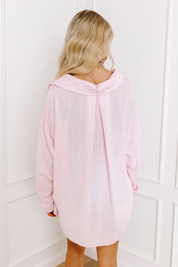 Cafe Meetup Oversized Button Up