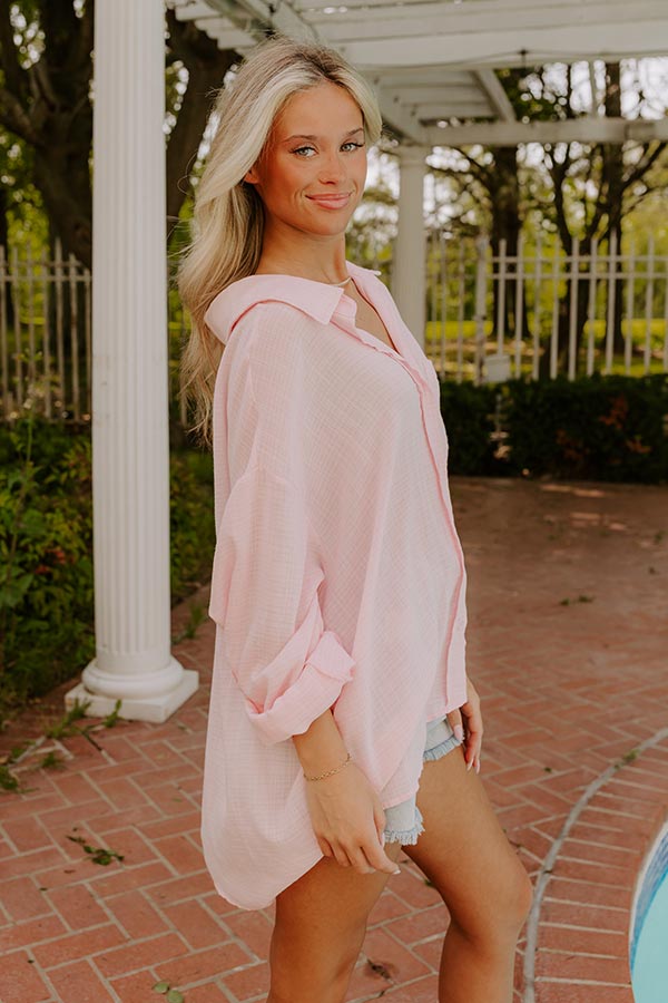 Cafe Meetup Oversized Button Up