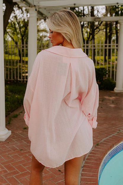 Cafe Meetup Oversized Button Up