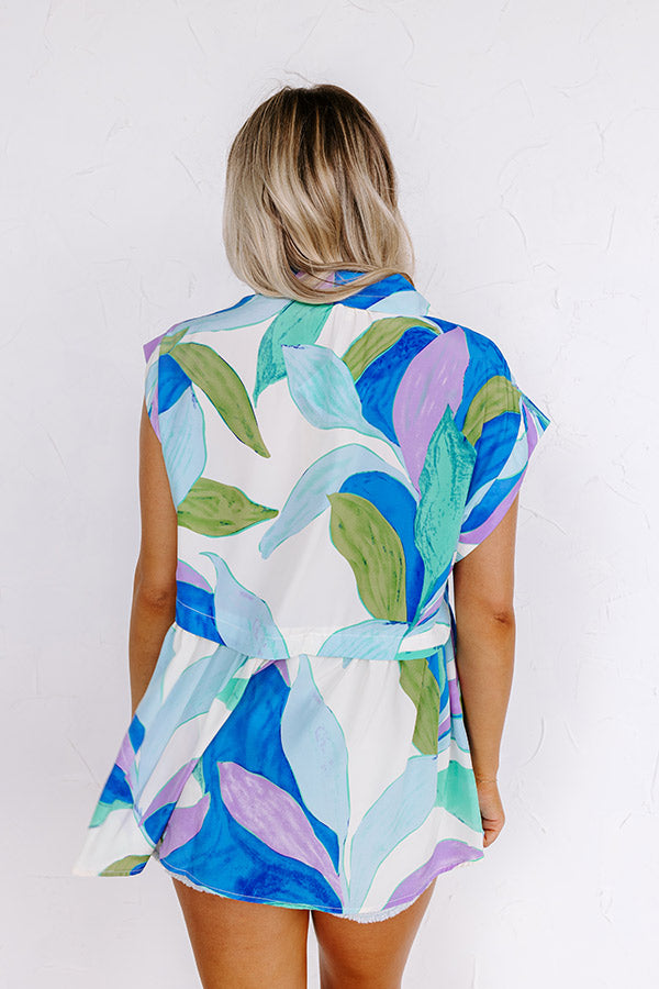 On The Brightside Shift Top in Royal Blue