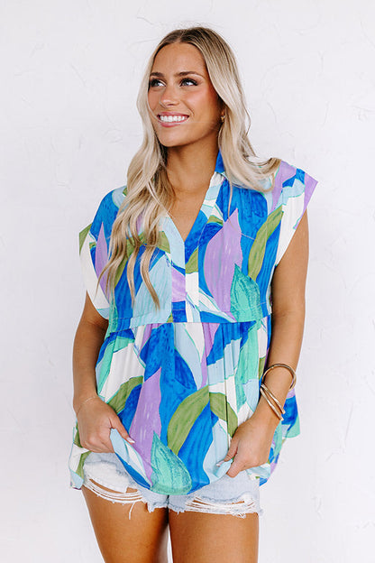 On The Brightside Shift Top in Royal Blue