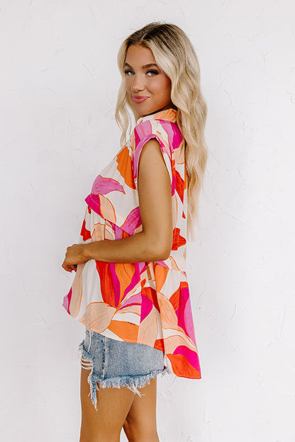 On The Brightside Shift Top in Fuchsia