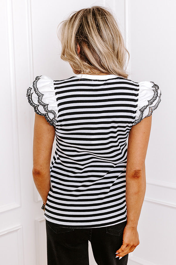 Country Club Charm Stripe Top