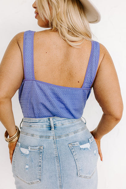 Life Of The Party Knit Bodysuit in Dark Periwinkle Curves