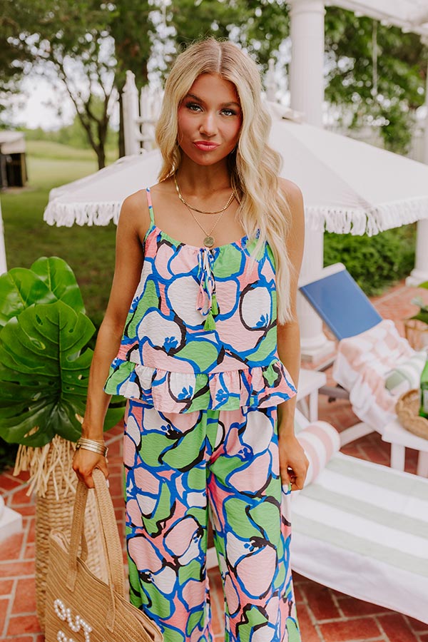 Set For Vacay Tank in Kelly Green