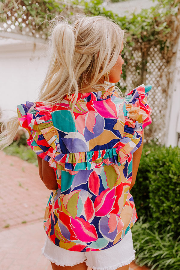 Vacay In Paradise Ruffle Top