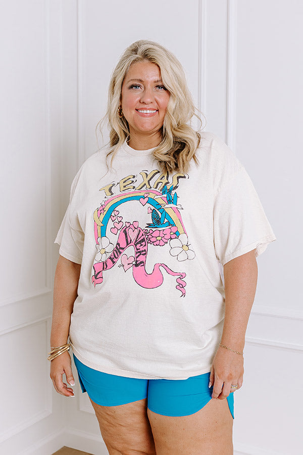 Texas Is For Lovers Vintage Graphic Tee Curves