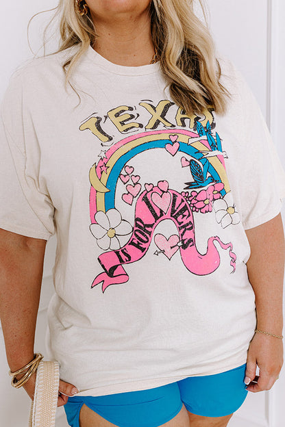 Texas Is For Lovers Vintage Graphic Tee Curves