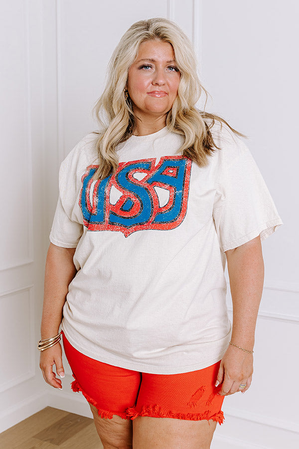 USA Vintage Graphic Tee Curves