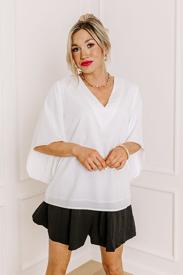 Simply Perfect Shift Top In White
