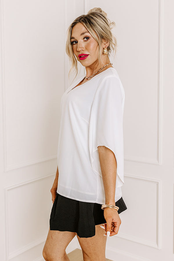Simply Perfect Shift Top In White