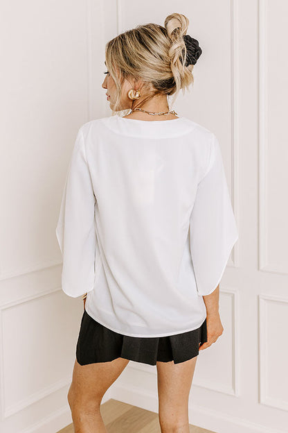 Simply Perfect Shift Top In White