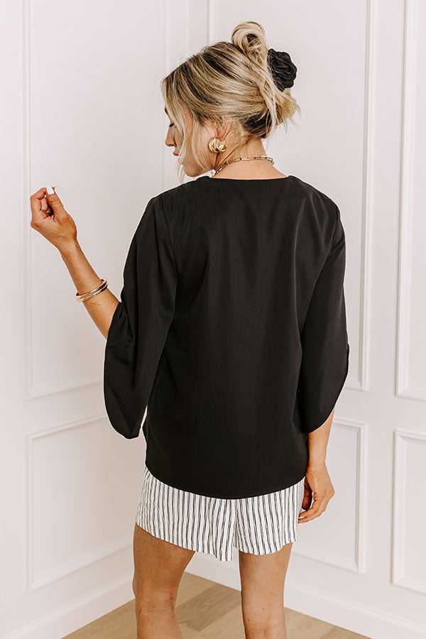 Simply Perfect Shift Top In Black