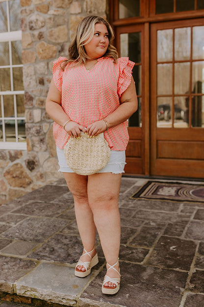 Picnic In The Park Gingham Top Curves