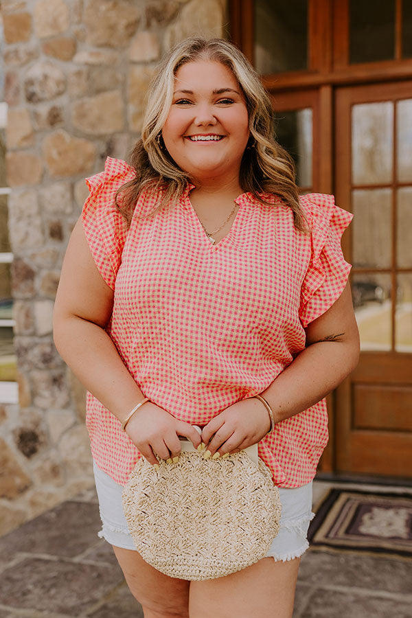 Picnic In The Park Gingham Top Curves