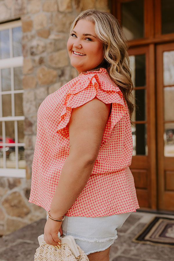 Picnic In The Park Gingham Top Curves