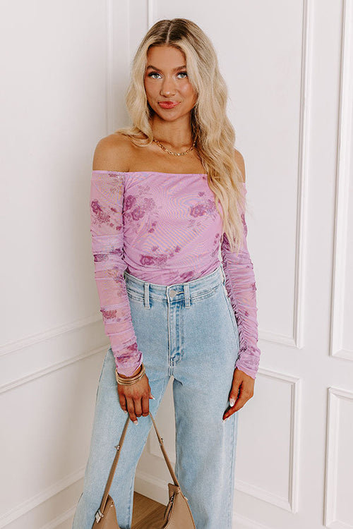 Flirty Feels Floral Mesh Top