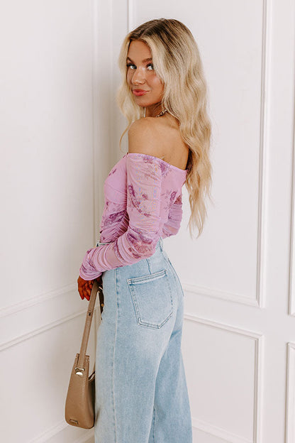 Flirty Feels Floral Mesh Top