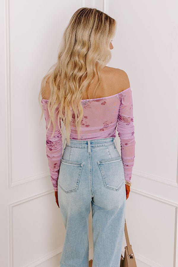 Flirty Feels Floral Mesh Top