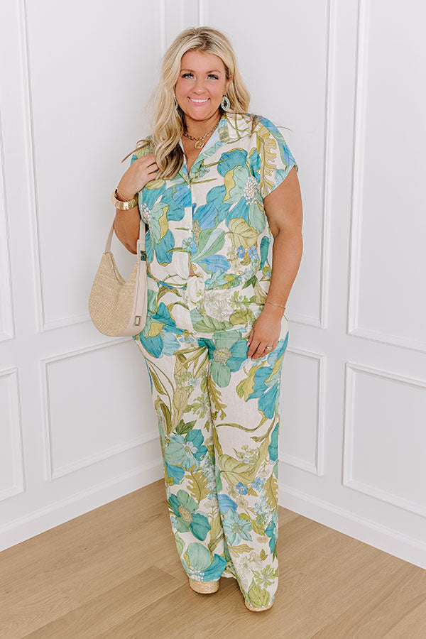 Tropicana Trendsetters Floral Button Up Curves