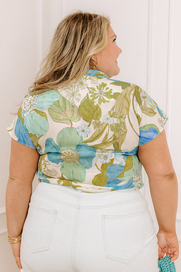 Tropicana Trendsetters Floral Button Up Curves