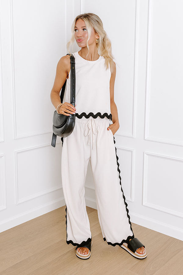 Urban Chic Scalloped Top in Cream