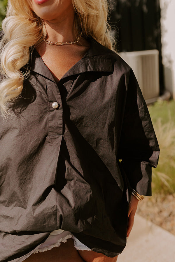 Manhattan Meeting Shift Top In Black Curves